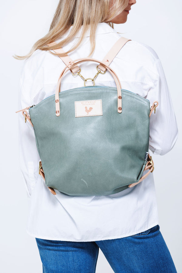 Seafoam Leather Backpack 2.0