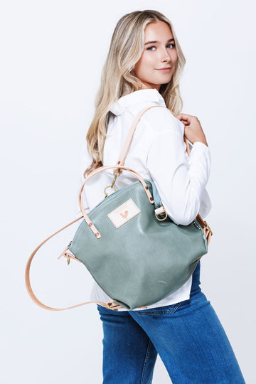 Seafoam Leather Backpack 2.0