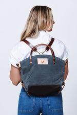 Slate Blue Waxed Canvas Backpack 2.0