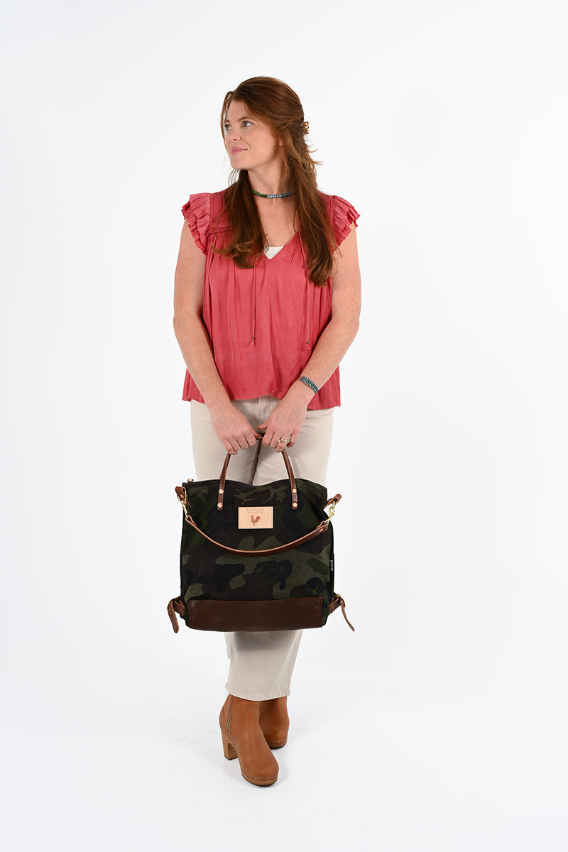 Meanwhile Camouflage Wax Canvas Backpack | Camo Backpack