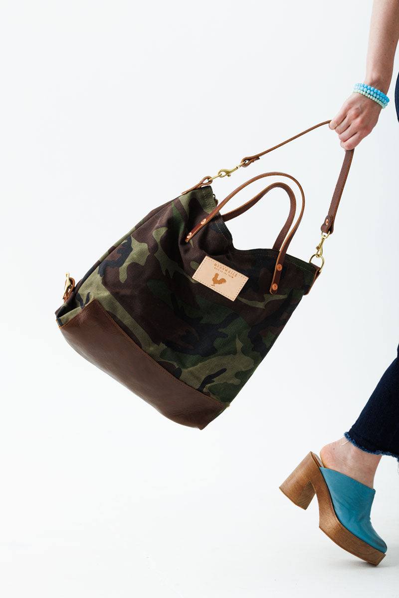 Meanwhile Camouflage Wax Canvas Backpack