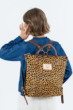 Cheetah Hair on Hide Leather Original Backpack
