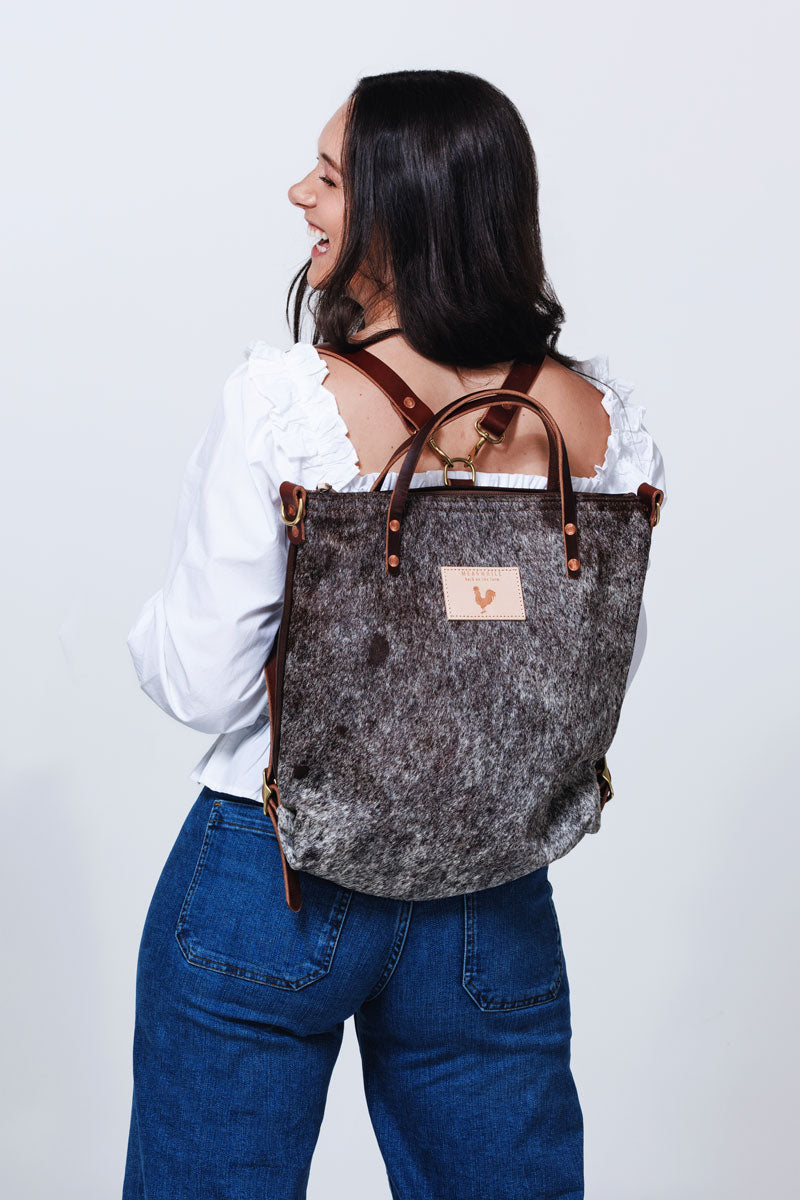 Hair on Hide Leather Backpack | Boho Leather Handbags Hair on Hide Leather Backpack | Boho Leather Handbags