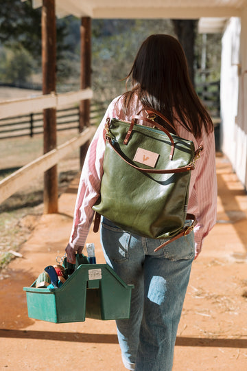 Hunter Green Leather Original Backpack