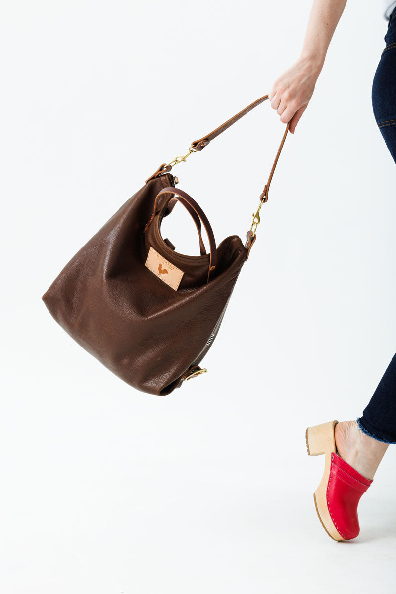 Mocha Tuscan Leather Backpack | Brown Leather Backpack Purse