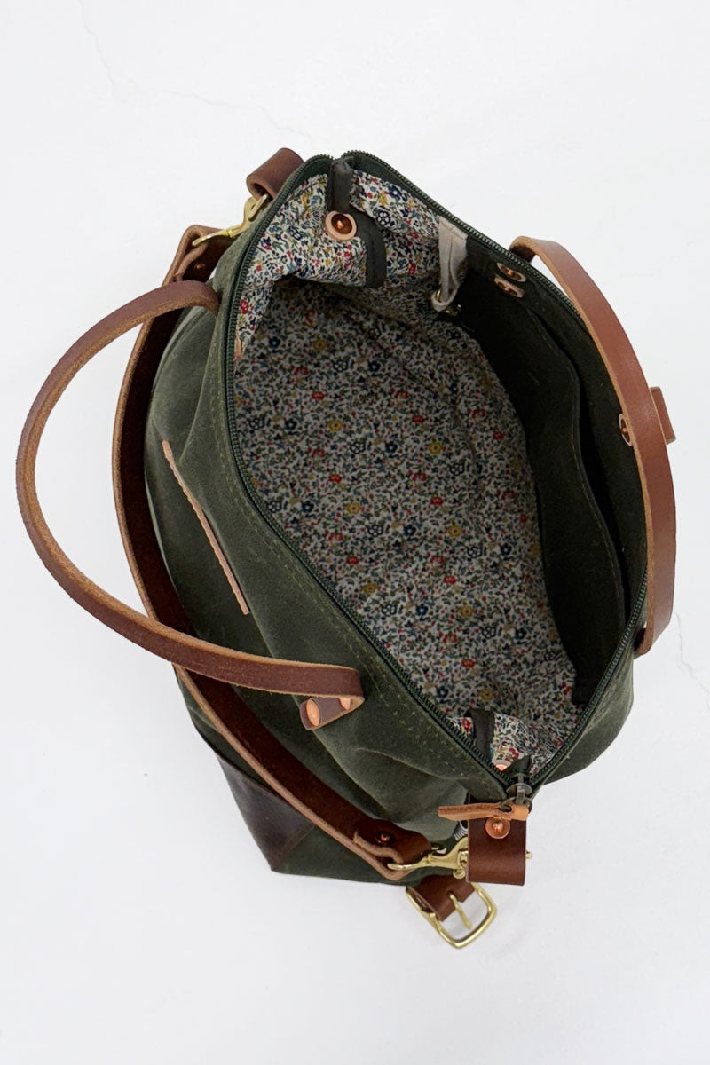 Olive Waxed Canvas Original Backpack | Olive Canvas Backpack