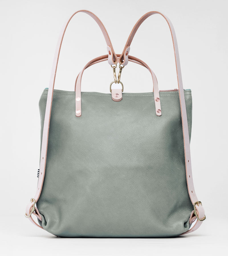 Seafoam Leather Original Backpack | Meanwhile Back on the Farm
