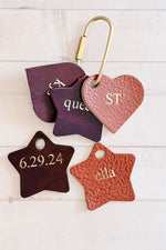 Custom Leather Bag Charm and Keychain