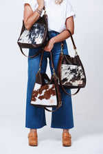Cowhide Leather Carryall & Crossbody