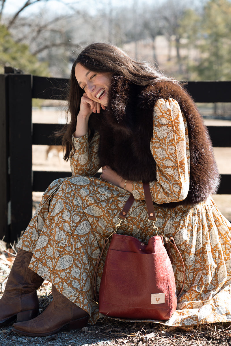 Limited Edition* Ruby Leather Carryall & Crossbody