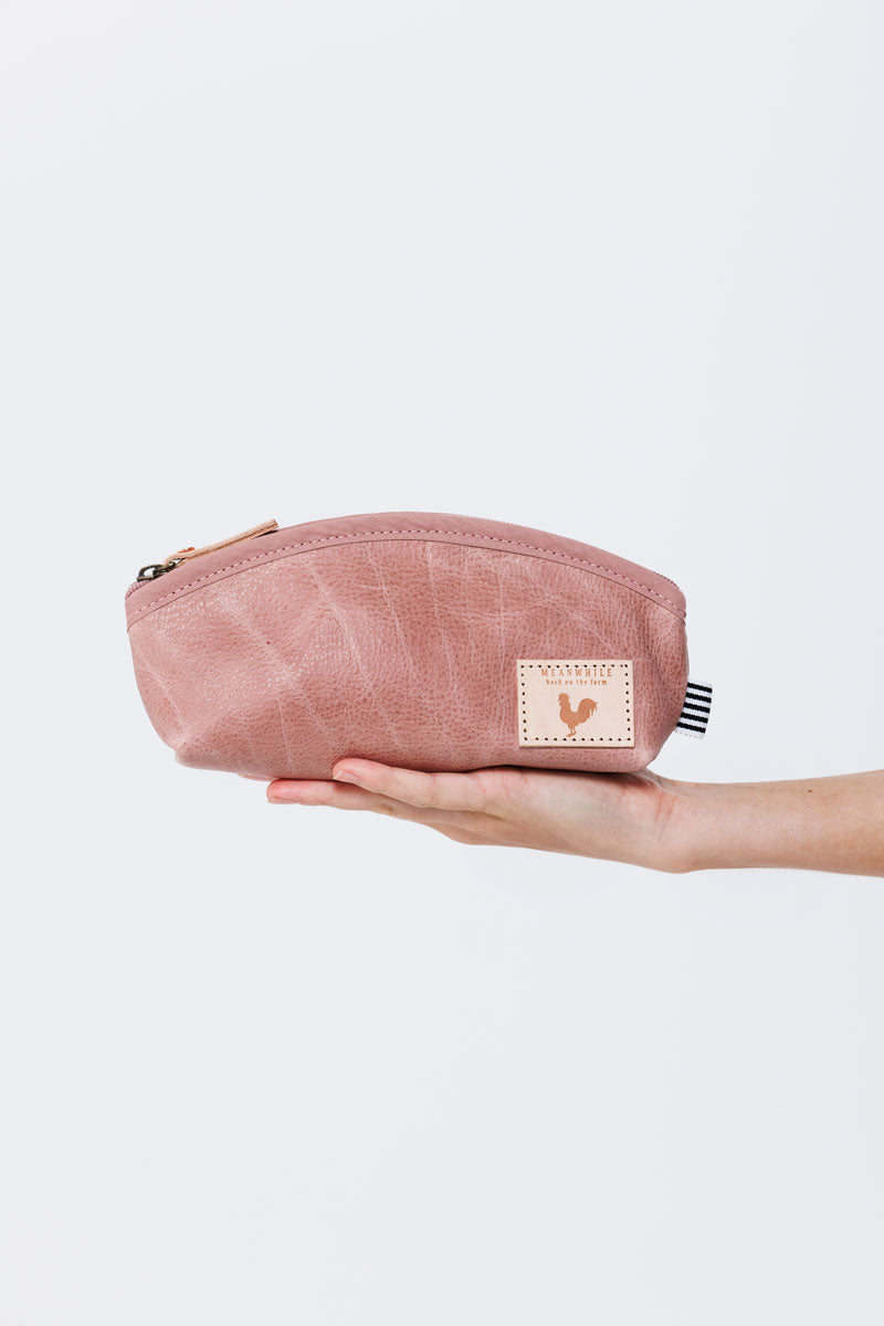 Rose Leather Cosmetic Bag