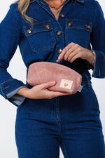 Rose Leather Cosmetic Bag