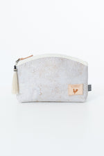 Birch White Leather Clutch