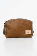 Camel Leather Clutch