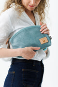 Dusty Blue Leather Pouch