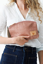 Rose Leather Clutch