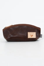 Mocha Tuscan Leather Cosmetic Bag