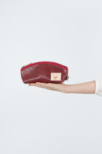 Ruby Leather Cosmetic Bag