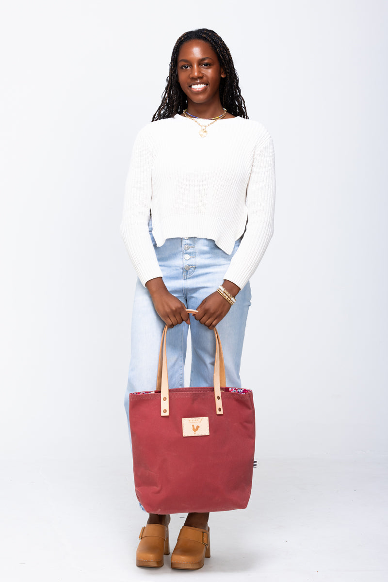 Nantucket Red Wax Canvas Classic Tote | Meanwhile