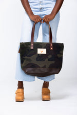 Camo Waxed Canvas Day Tote