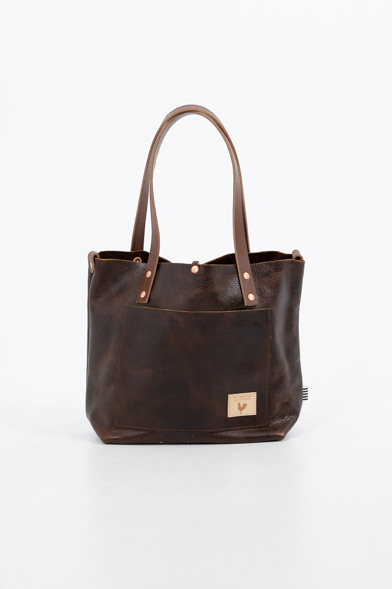 Mocha Tuscan Leather Signature Tote