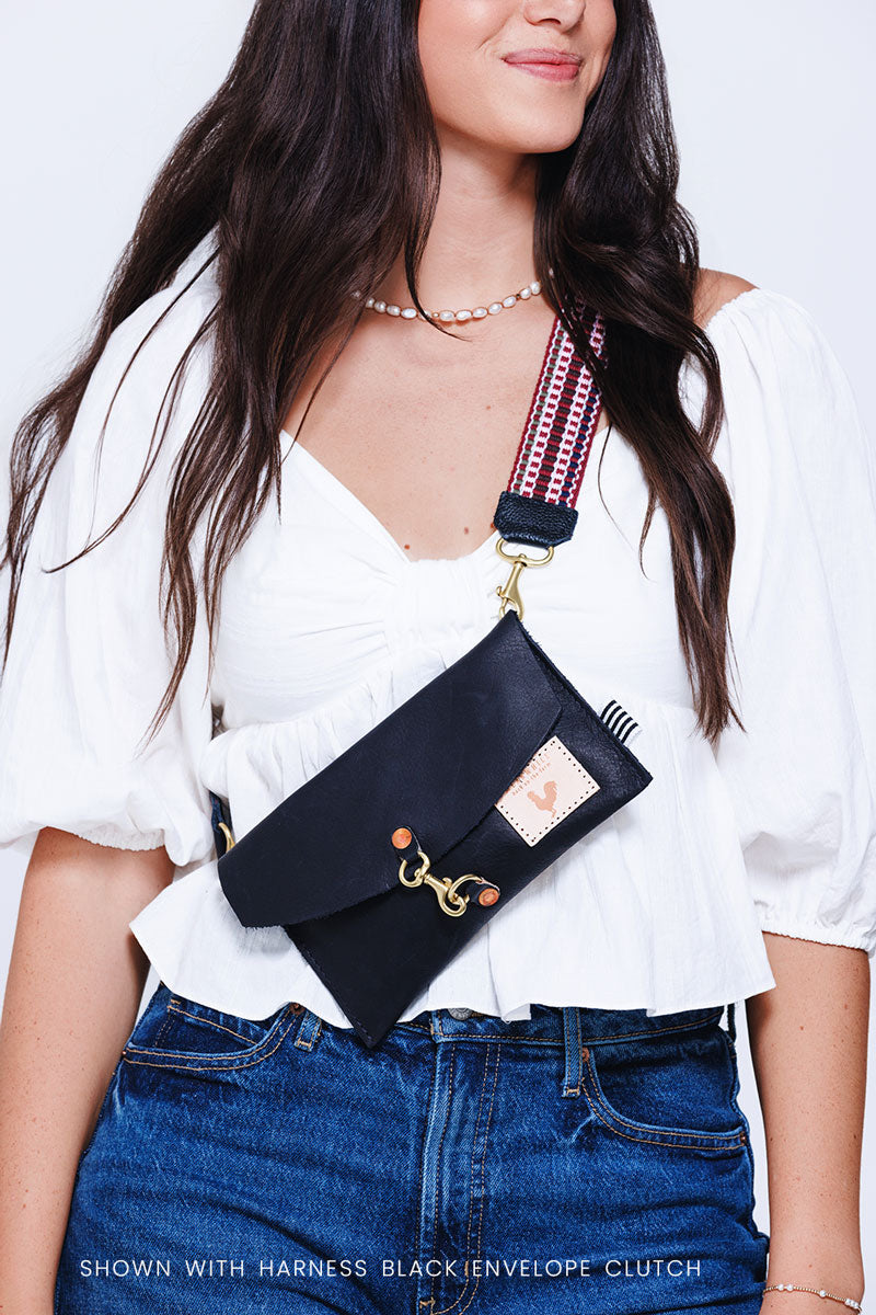 Eggplant Italian Webbing Crossbody Strap | Meanwhile Back on the