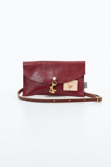 Ruby Leather Envelope Clutch & Crossbody