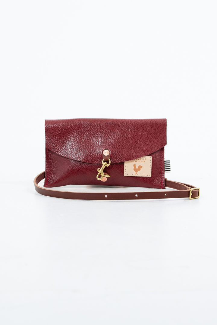 Ruby Red Leather Clutch & Crossbody | Red Leather Crossbody Bag