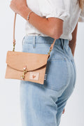 Light Brown Leather Envelope Bag