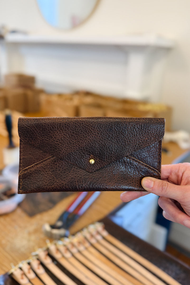 Mocha Tuscan Leather Envelope Wallet