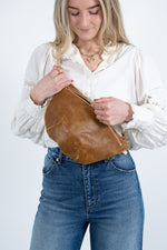 Camel Leather Fanny Bag