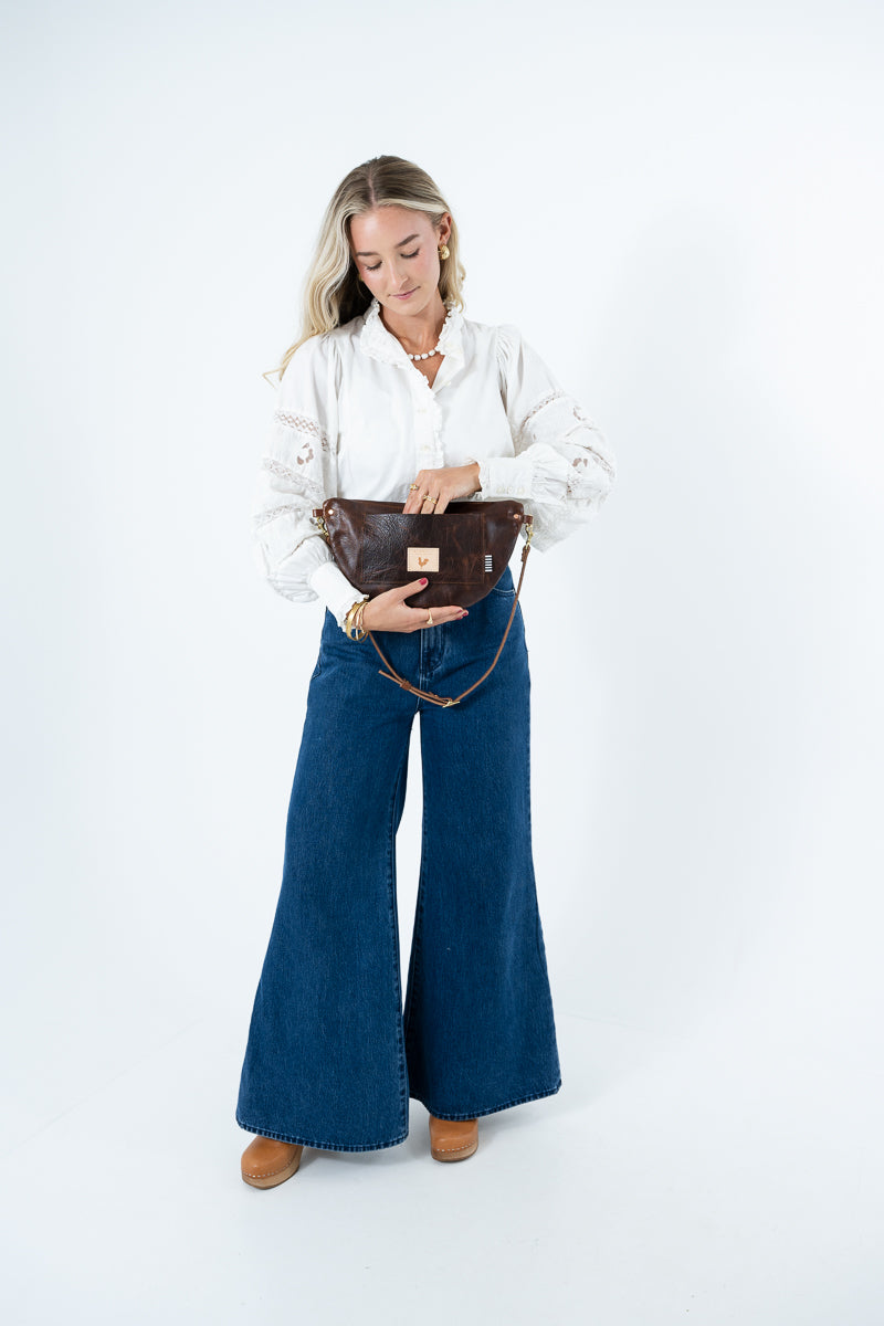 Mocha Tuscan Leather Fanny Bag | Fanny Pack | Belt Bag