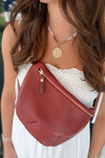 Ruby Leather Fanny Bag