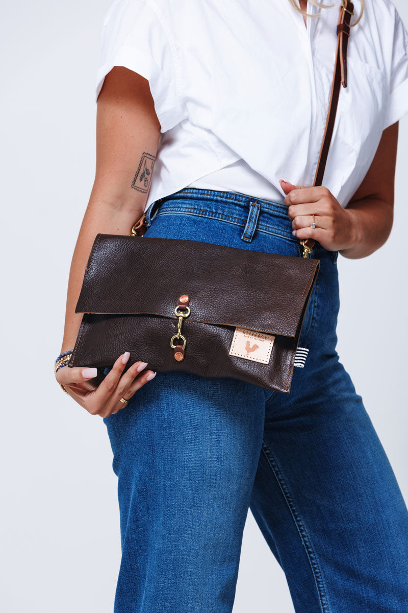 hobo raine sterling leather foldover clutch bag Mocha Tuscan Leather Foldover Clutch & Crossbody