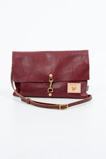 Ruby Leather Foldover Clutch & Crossbody