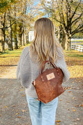 Dark Brown Leather Bag Made in the USA