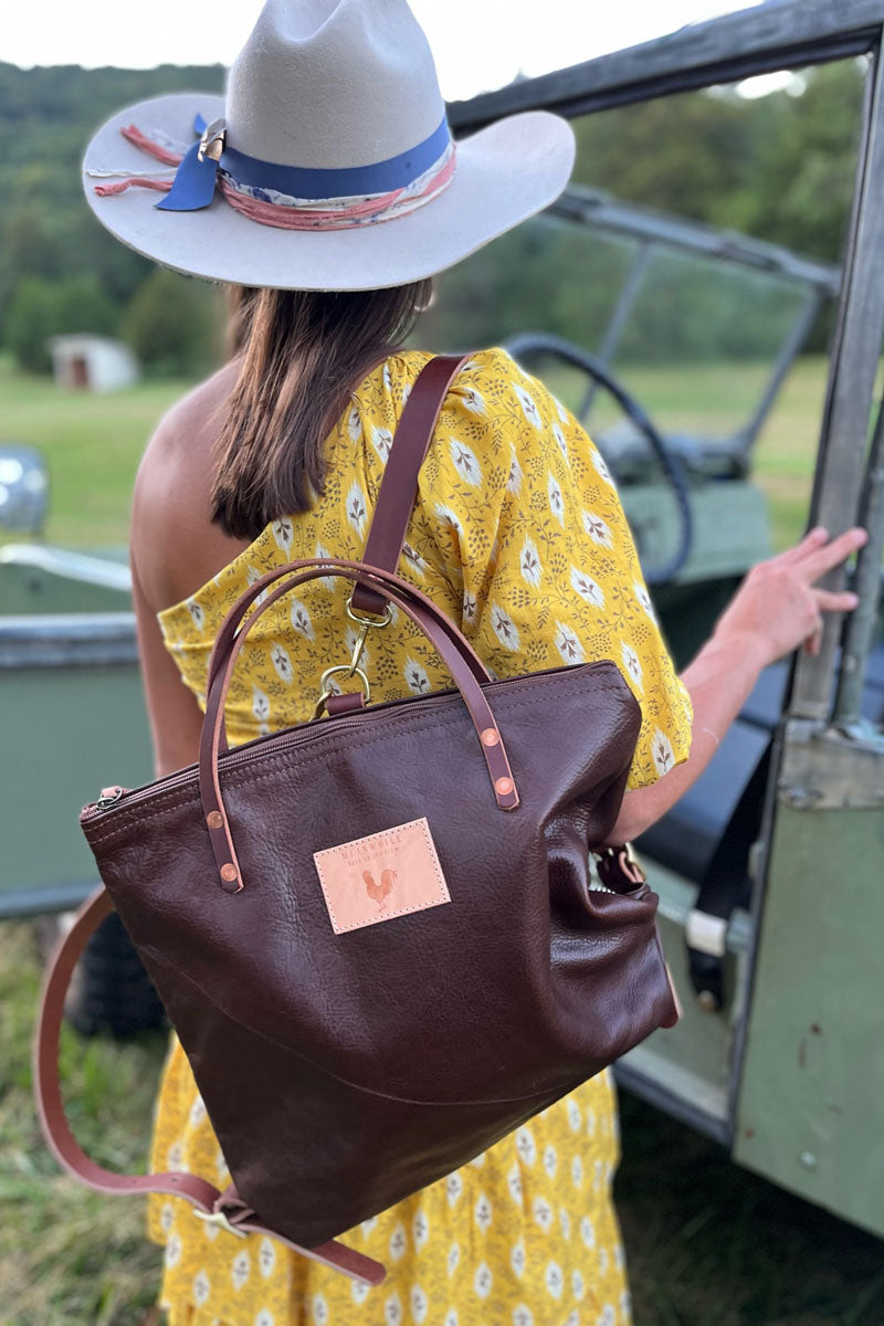 brown leather look backpack Modern - rest assured that the Walker Leather Backpack has got your back Lakshigo Genuine Leather Laptop Backpack