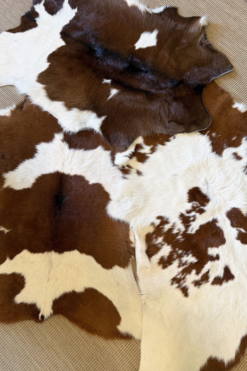 Limited Edition* Brown & White Natural Hair on Hide