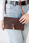 Brown Leather Envelope Bag
