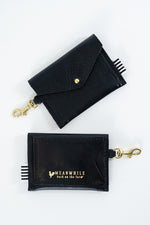 Black Leather Keychain Wallet