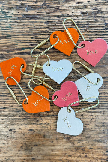 LOVE Candy Leather Heart Bag Charm