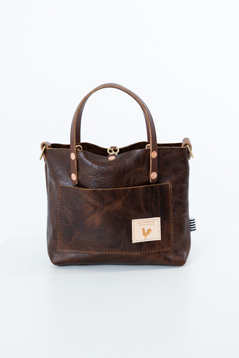 Mocha Tuscan Leather Mini Tote