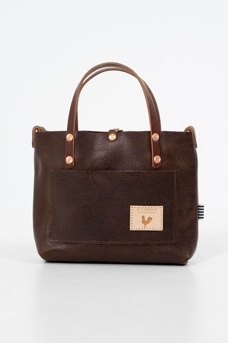 Mocha Tuscan Leather Mini Tote