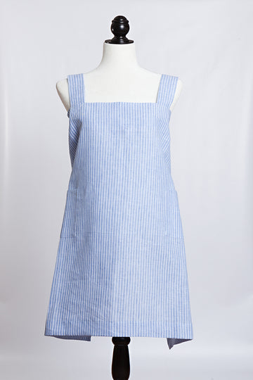 Molly Morris Designs Blue/White Stripe Apron