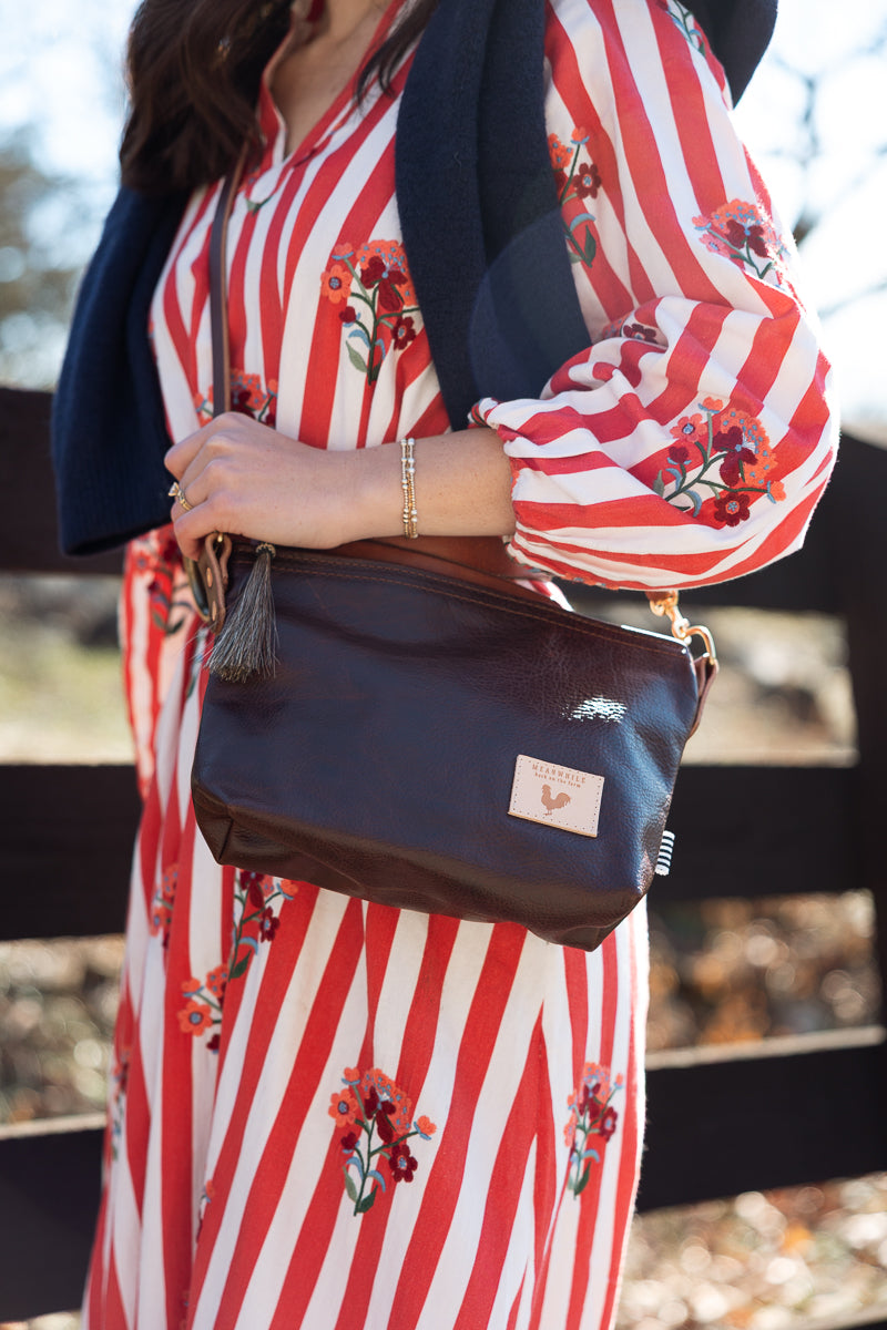 Mocha Tuscan Leather Sling Bag | Meanwhile Back on the Farm