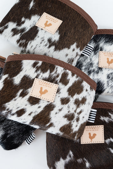 Limited Edition* Cowhide Leather Makeup Bag