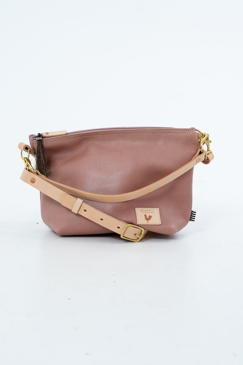USA Made Rose Pink Leather Handbag
