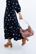 USA Made Rose Pink Leather Handbag