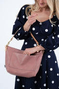 Handmade Rose Pink Leather Fanny Bag