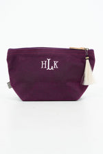 Eggplant Waxed Canvas Pouch
